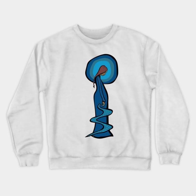 Water Woman Indigenous WAWEZHI CANADA Crewneck Sweatshirt by WAWEZHI